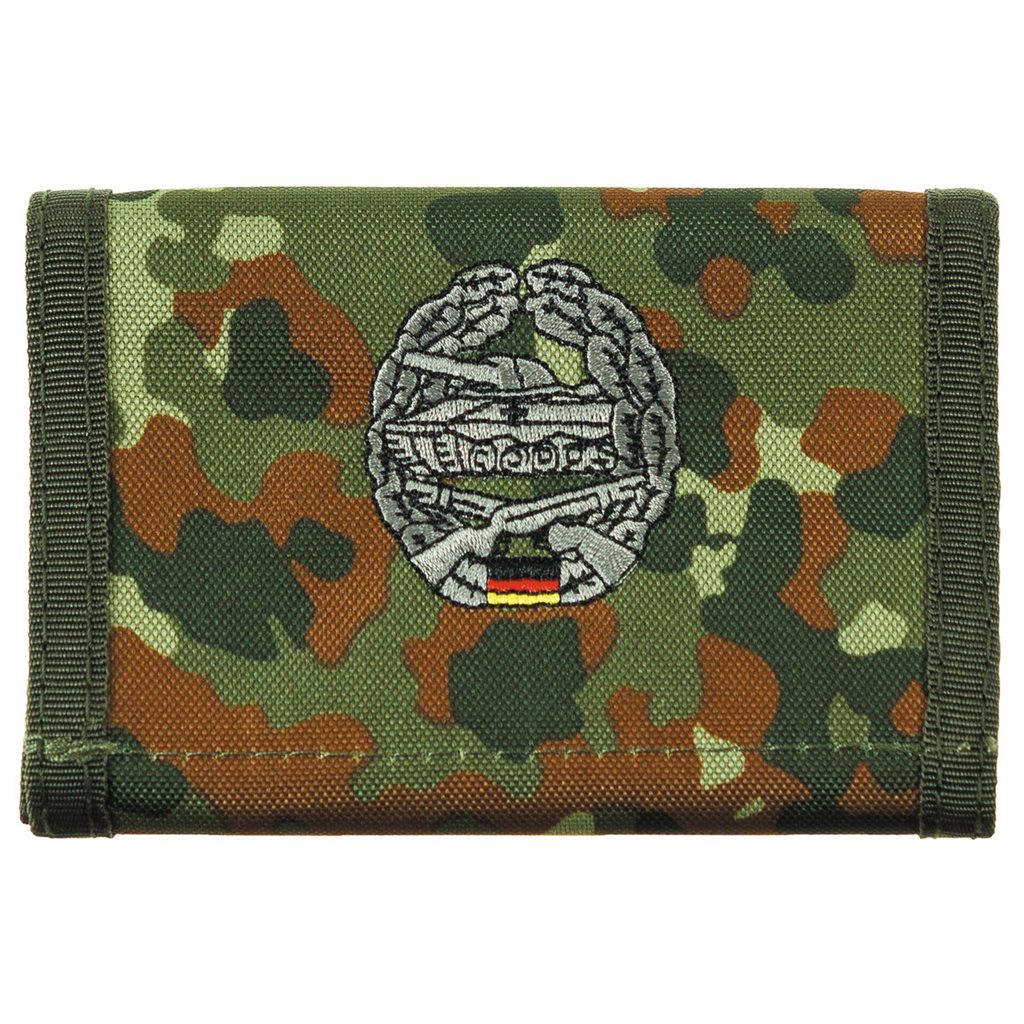 Cartera PANZERGRENADIER en nylon con camuflaje Flecktarn y emblema bordado
