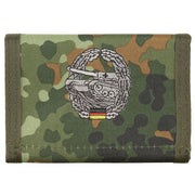 Cartera PANZER con camuflaje Flecktarn y emblema bordado del Bundeswehr
