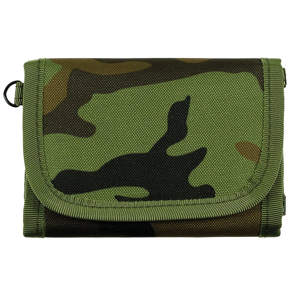 Cartera CZ 95 en poliéster con bolsillo para monedas y funda transparente para documentos