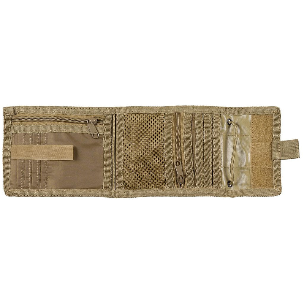Cartera ID negra con cordón para colgar al cuello, estilo militar