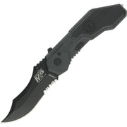 Navaja plegable MILITARY POLICE negra Smith & Wesson SWMP1 con hoja de acero y mango de aluminio