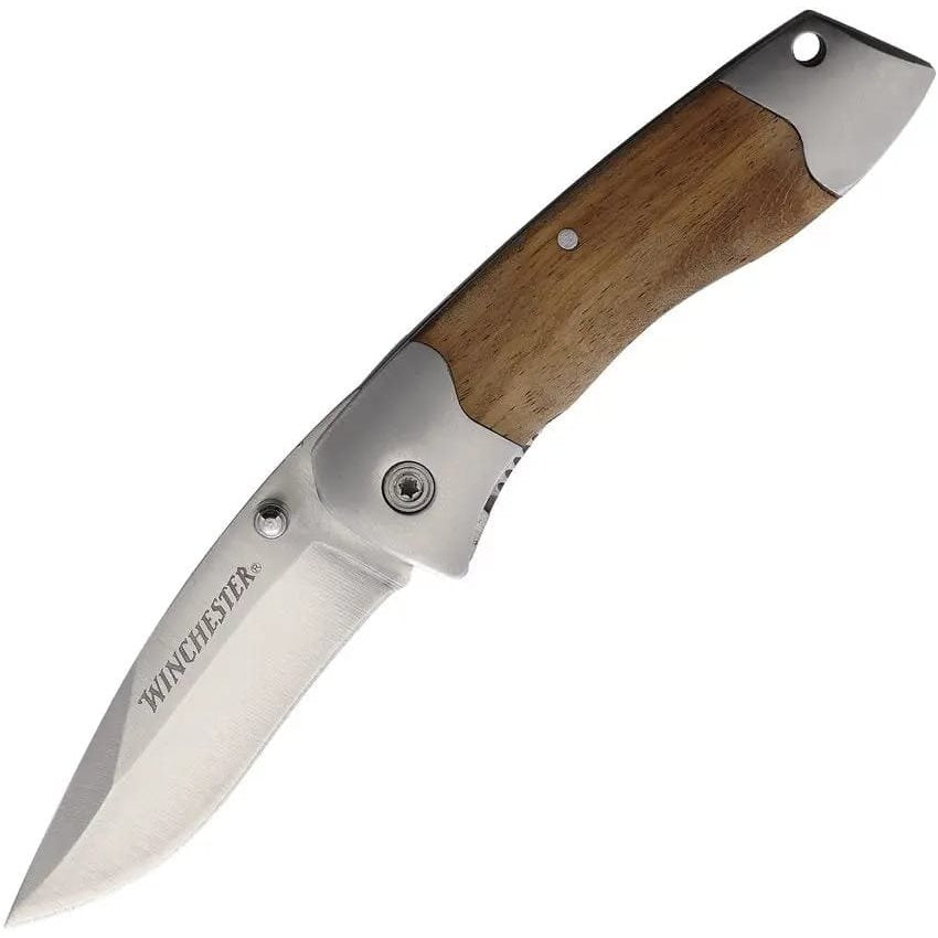 Navaja plegable WIN 306 con mango de madera y metal, cerrada 9,5 cm