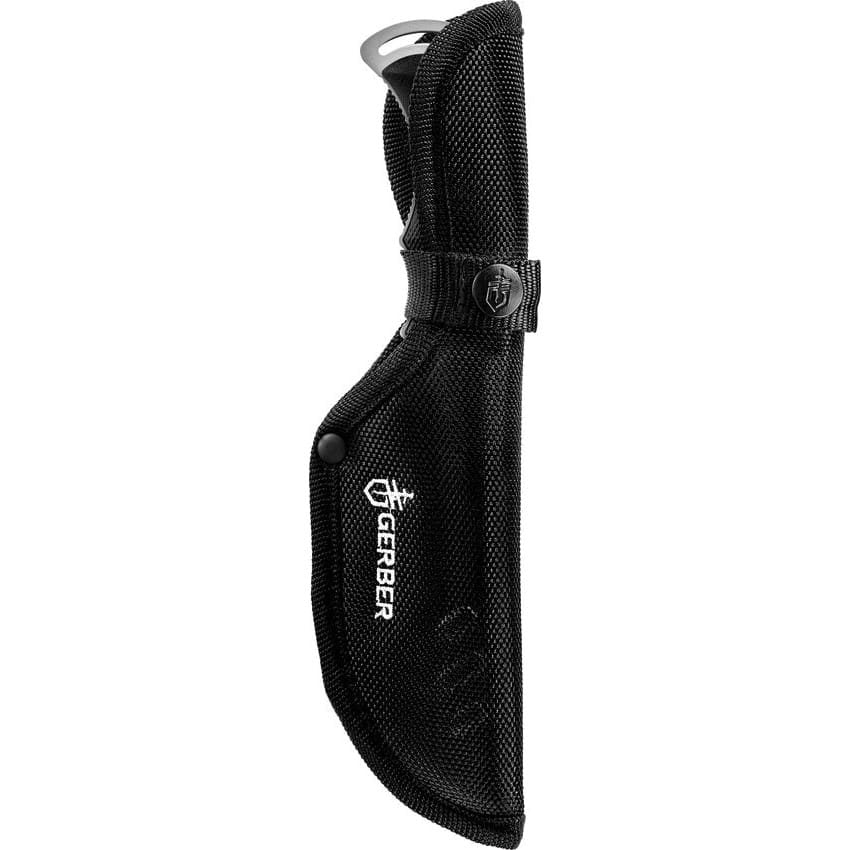 Cuchillo FREEMAN GUIDE con hoja fija de acero inoxidable, filo liso drop point y acabado gris mate
