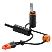 Ferrocerio FIRE STARTER con silbato y cordón, compartimento para yesca, resistencia al agua IPX4
