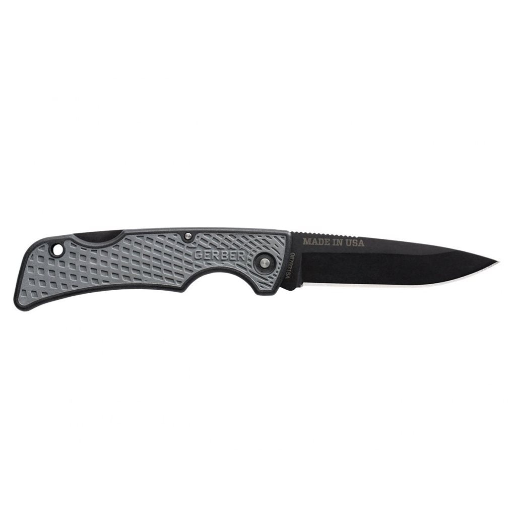 Navaja plegable US1 gris con hoja lisa 420HC y cierre LockBack