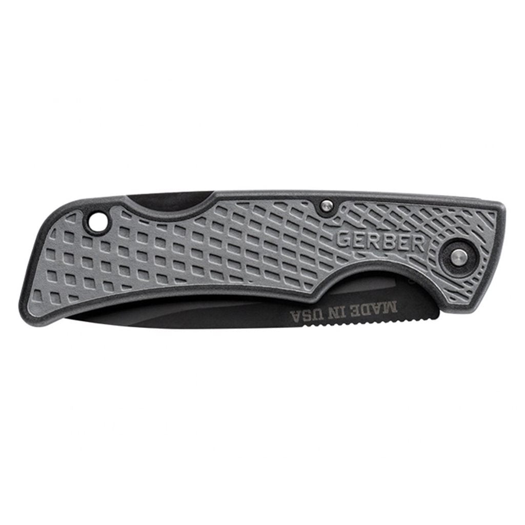 Navaja plegable US1 gris con hoja lisa 420HC y cierre LockBack