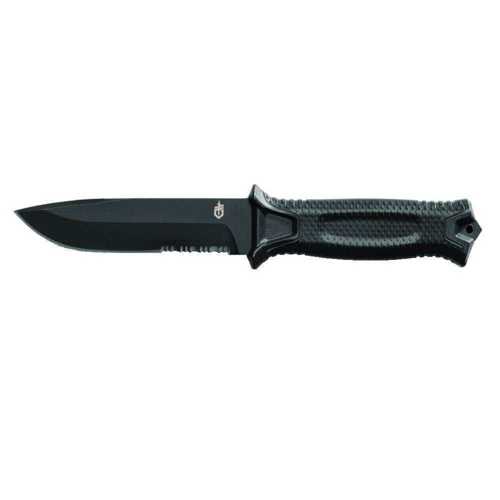 Cuchillo STRONGARM SE negro, hoja 125 mm, acero 420HC, funda plastico