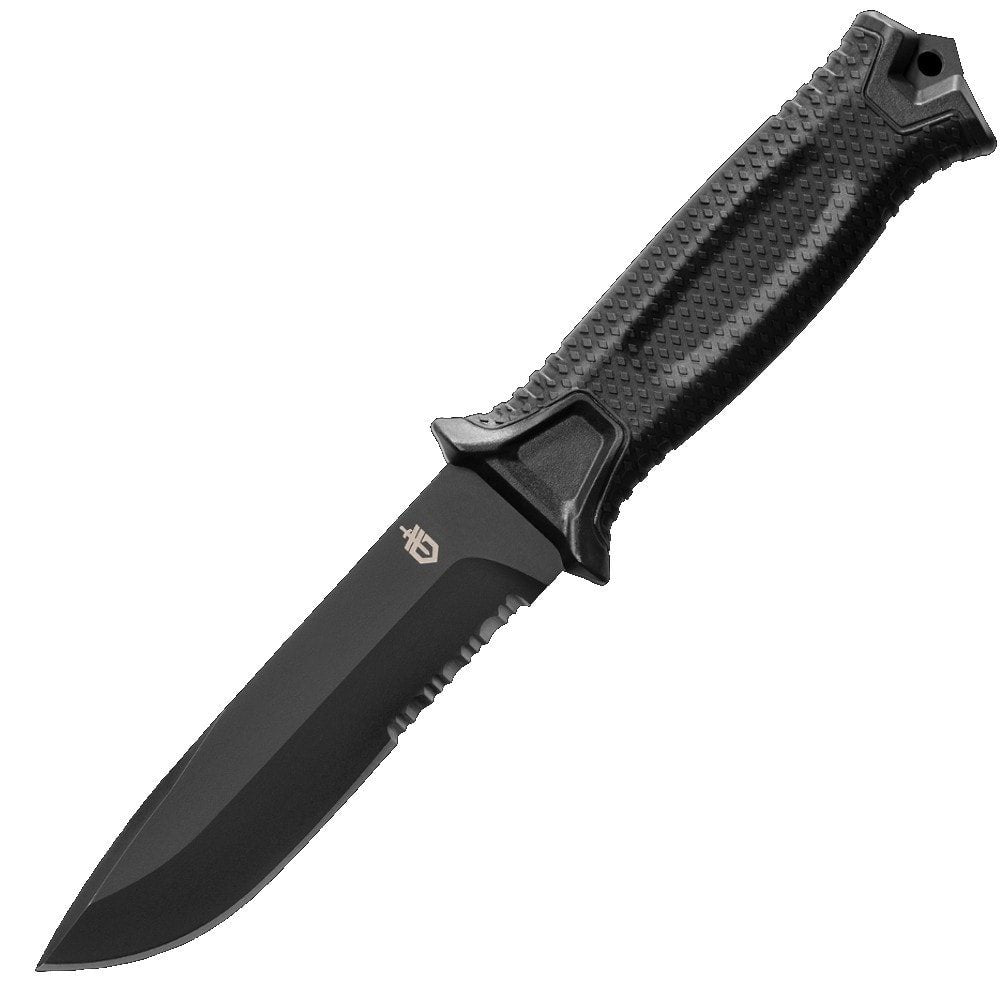 Cuchillo STRONGARM SE negro, hoja 125 mm, acero 420HC, funda plastico