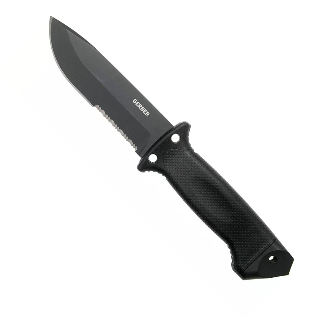 Cuchillo Gerber LMF II Infantry negro, hoja fija con filo combinado