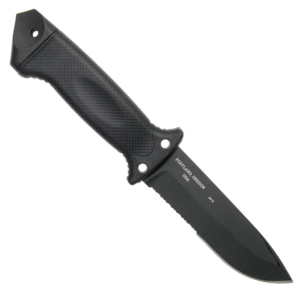 Cuchillo Gerber LMF II Infantry negro, hoja fija con filo combinado