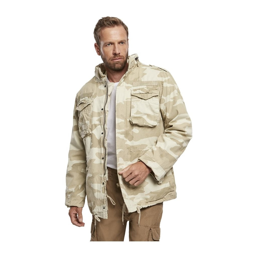 Chaqueta M65 GIANT estilo vintage con forro acolchado desmontable de nylon y pelo sintético
