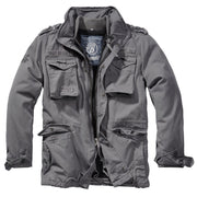 Chaqueta M65 GIANT gris con forro desmontable acolchado de nylon y piel sintética