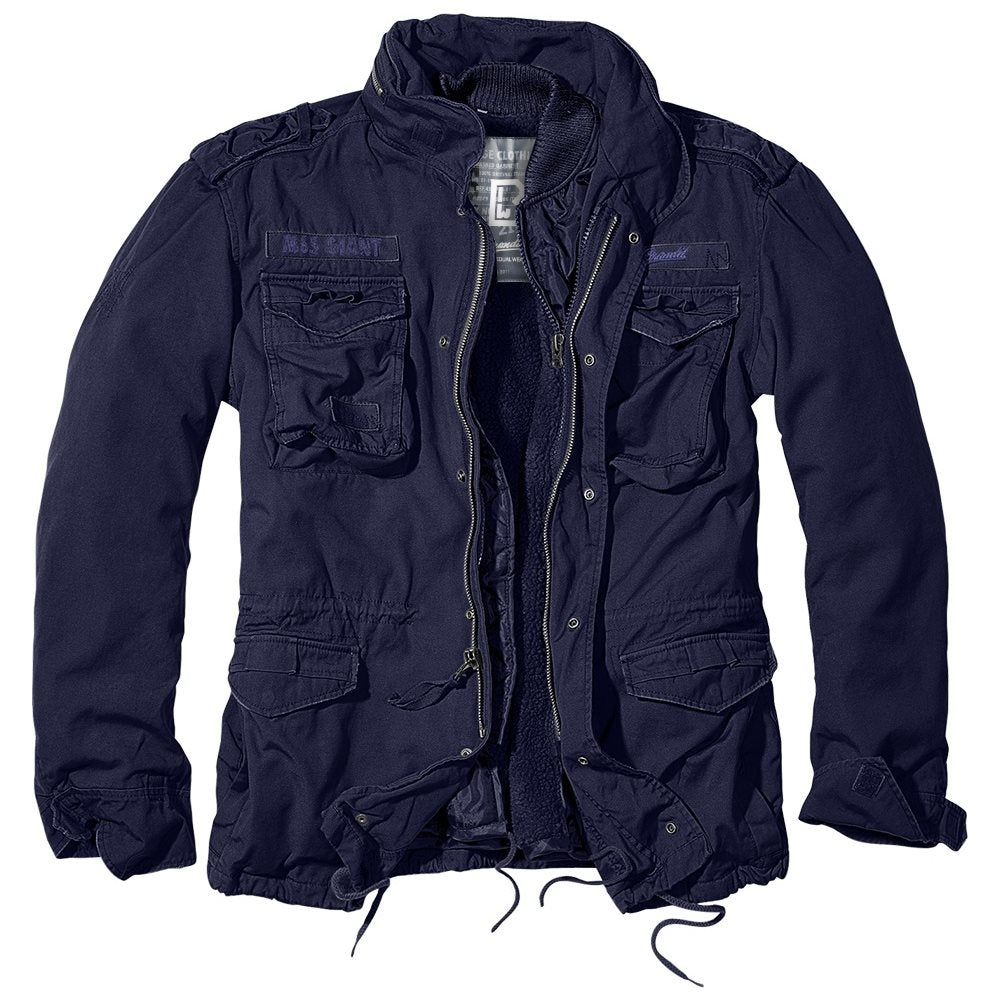 Chaqueta M65 GIANT NAVY azul marino con forro desmontable de nylon y pelo sintético, vista frontal