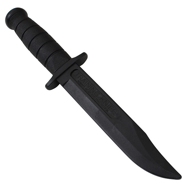 Cuchillo de entrenamiento SEMPER FI de goma negro, réplica de plástico blando