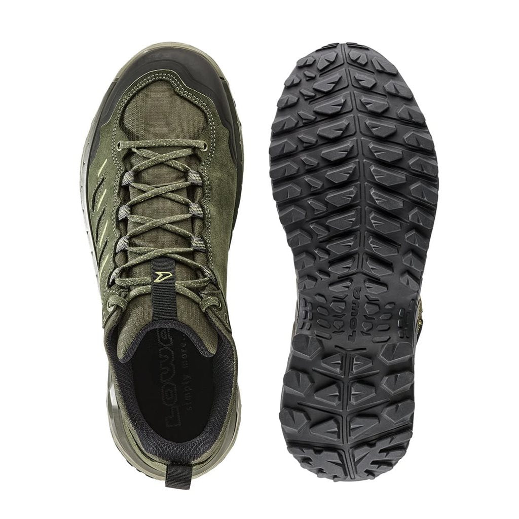 Botas INNOVO GTX LO verdes con forro Gore-Tex, puntera elevada y tiradores