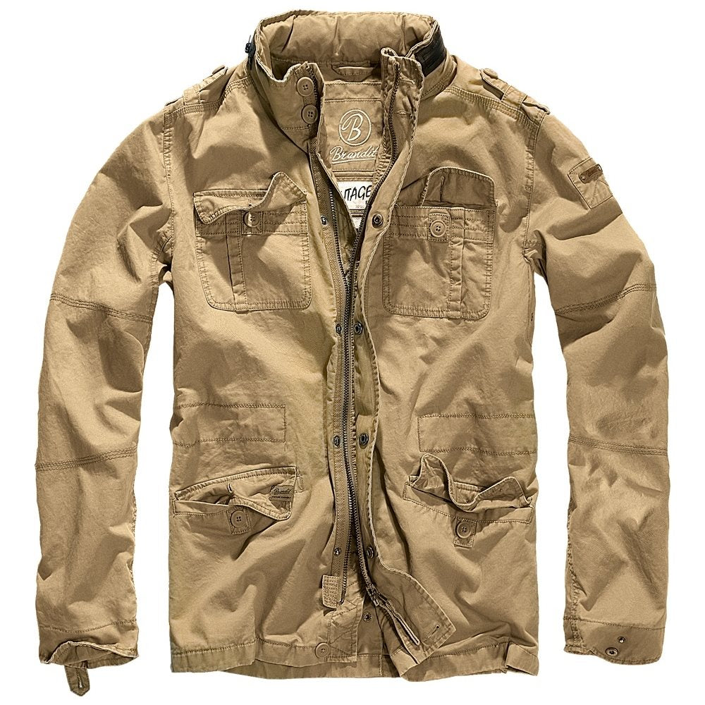 Chaqueta Britannia Kaki en algodón suave, vista frontal