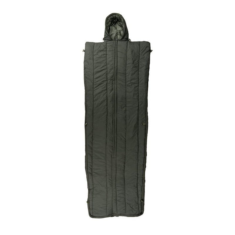 Saco de dormir tipo manta COMMANDER verde con relleno de fibra hueca