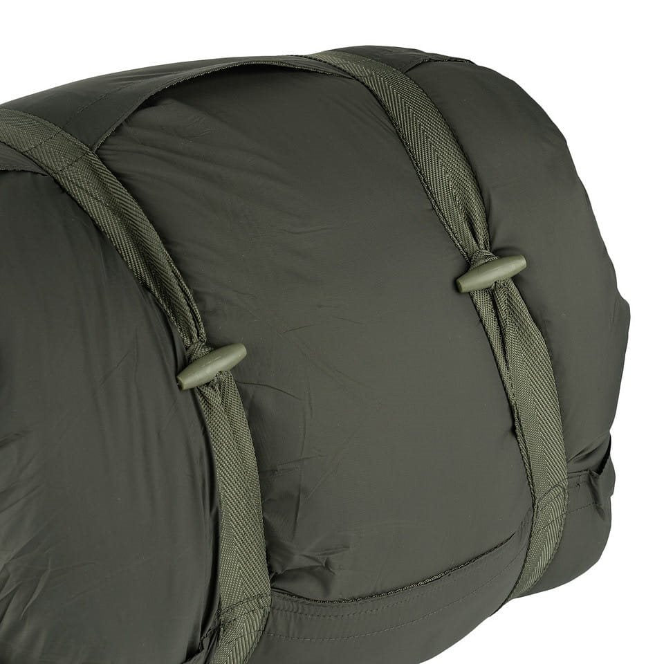 Saco de dormir tipo manta COMMANDER verde con relleno de fibra hueca