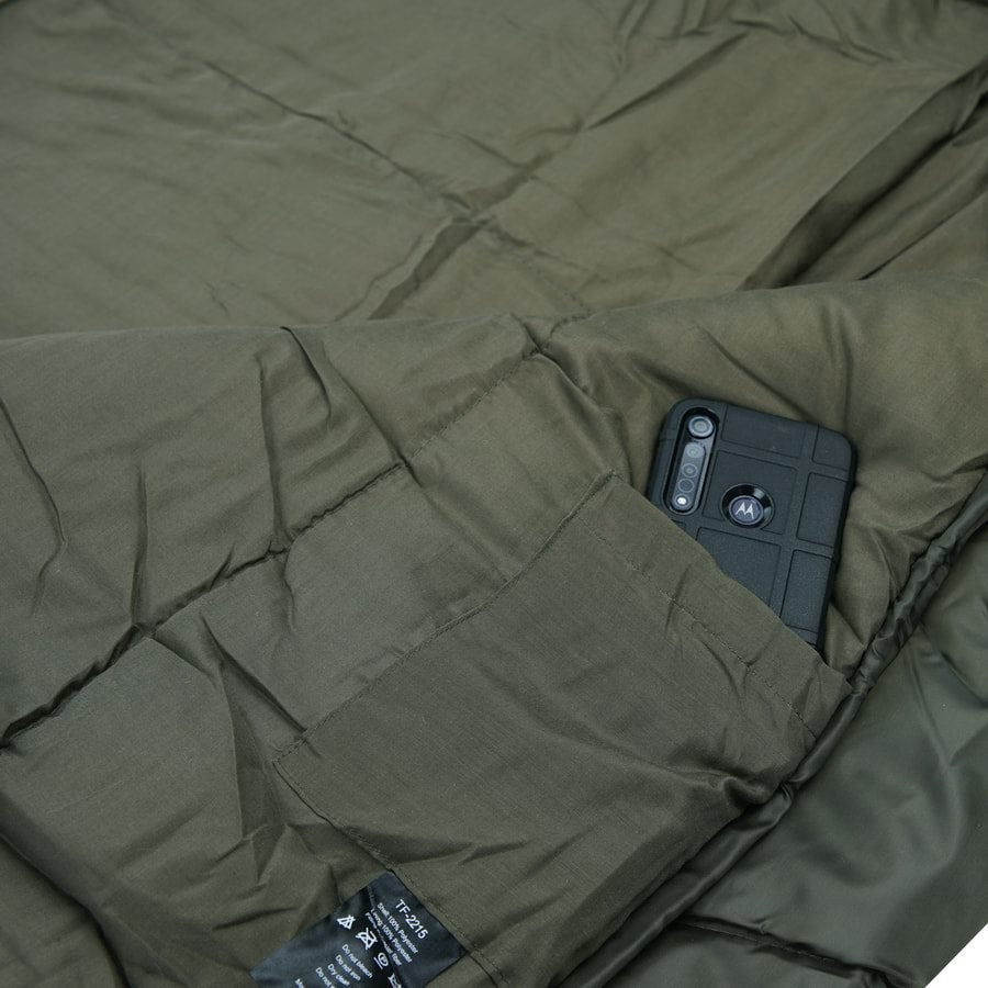 Saco de dormir TF-2215 tipo momia modular verde