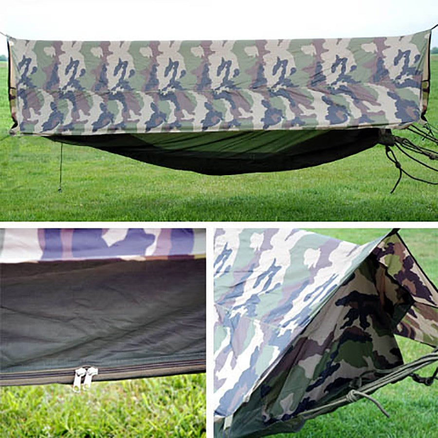 Hamaca Jungle con mosquitera y toldo en camuflaje CCE, marca Fosco