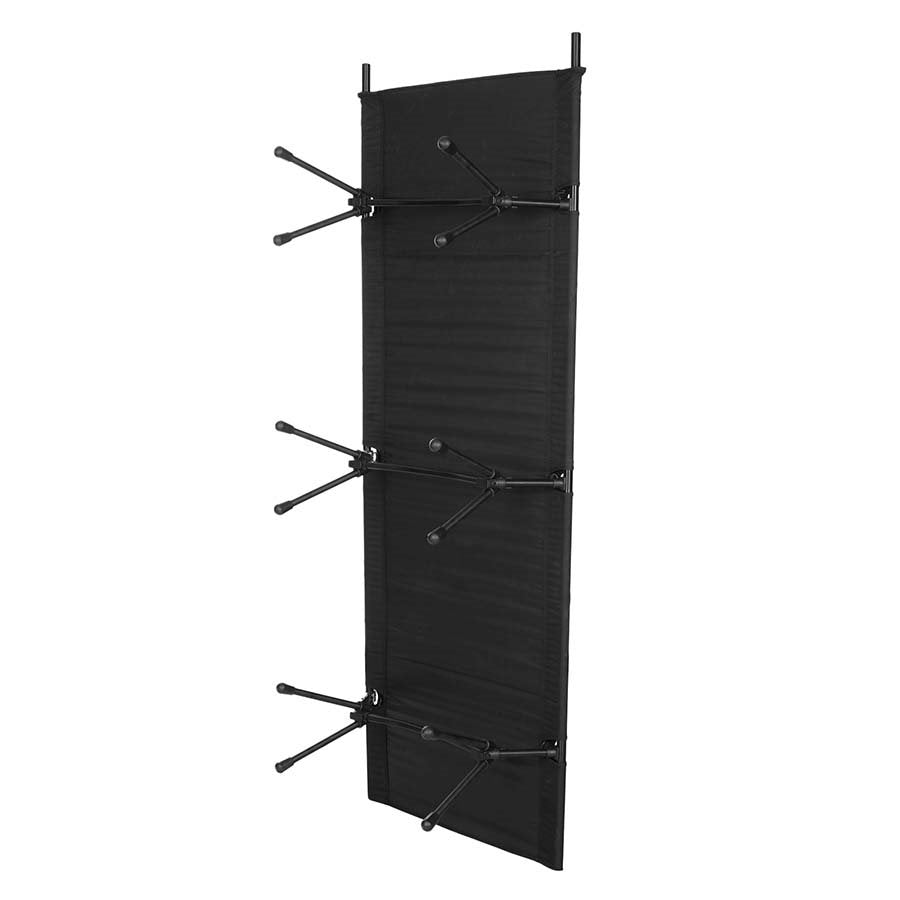 Cama plegable LIGHTWEIGHT negra FOSCO con marco de aluminio, fácil de transportar