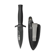 Daga Raider II de acero inoxidable negro mate, longitud total aprox. 16 cm, con funda