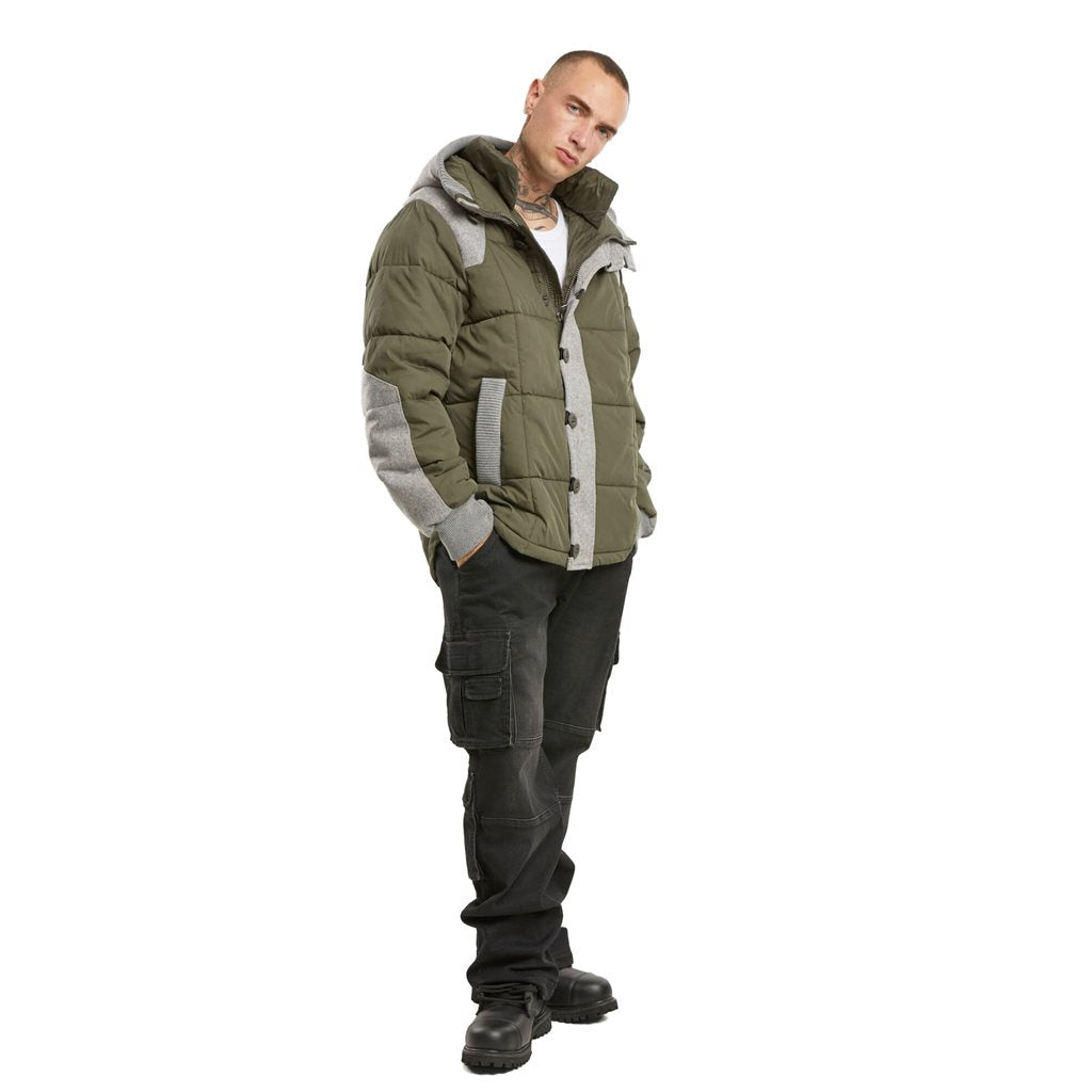 Chaqueta GARRET acolchada con paneles de lana contrastantes y aspecto premium