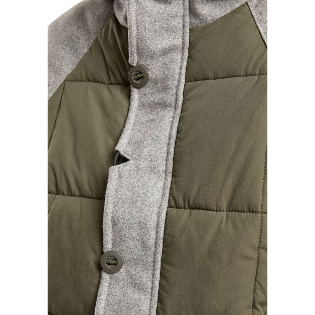 Chaqueta GARRET acolchada con paneles de lana contrastantes y aspecto premium