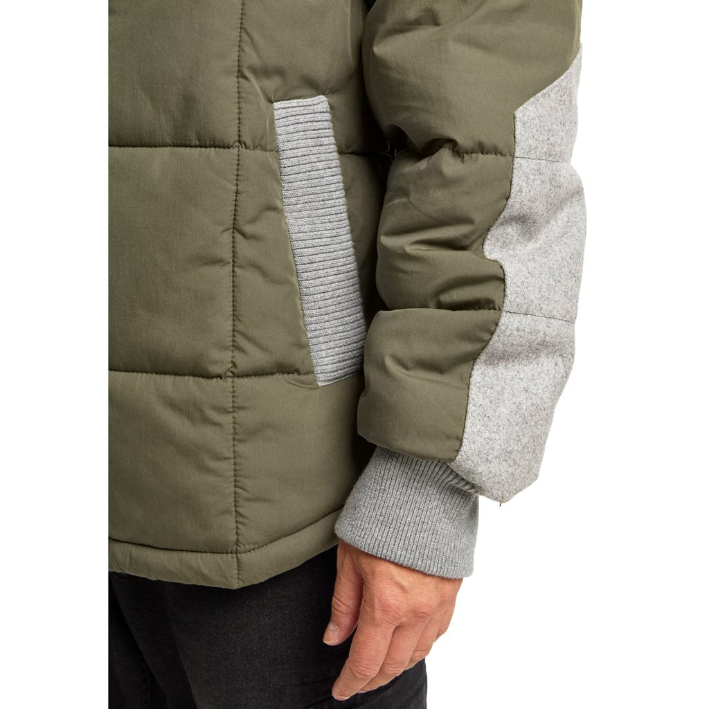 Chaqueta GARRET acolchada con paneles de lana contrastantes y aspecto premium