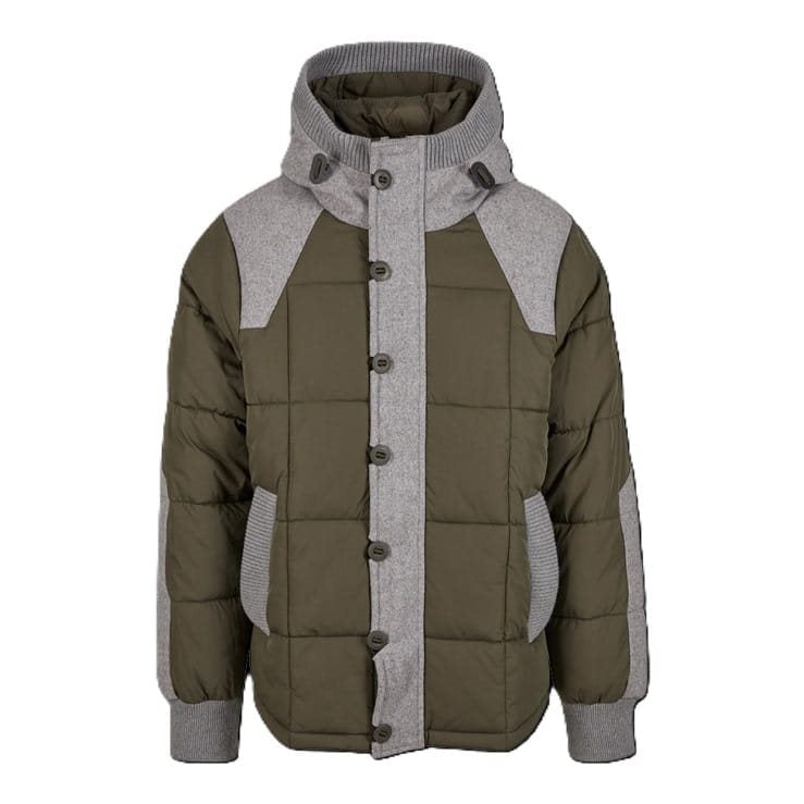 Chaqueta GARRET acolchada con paneles de lana contrastantes y aspecto premium