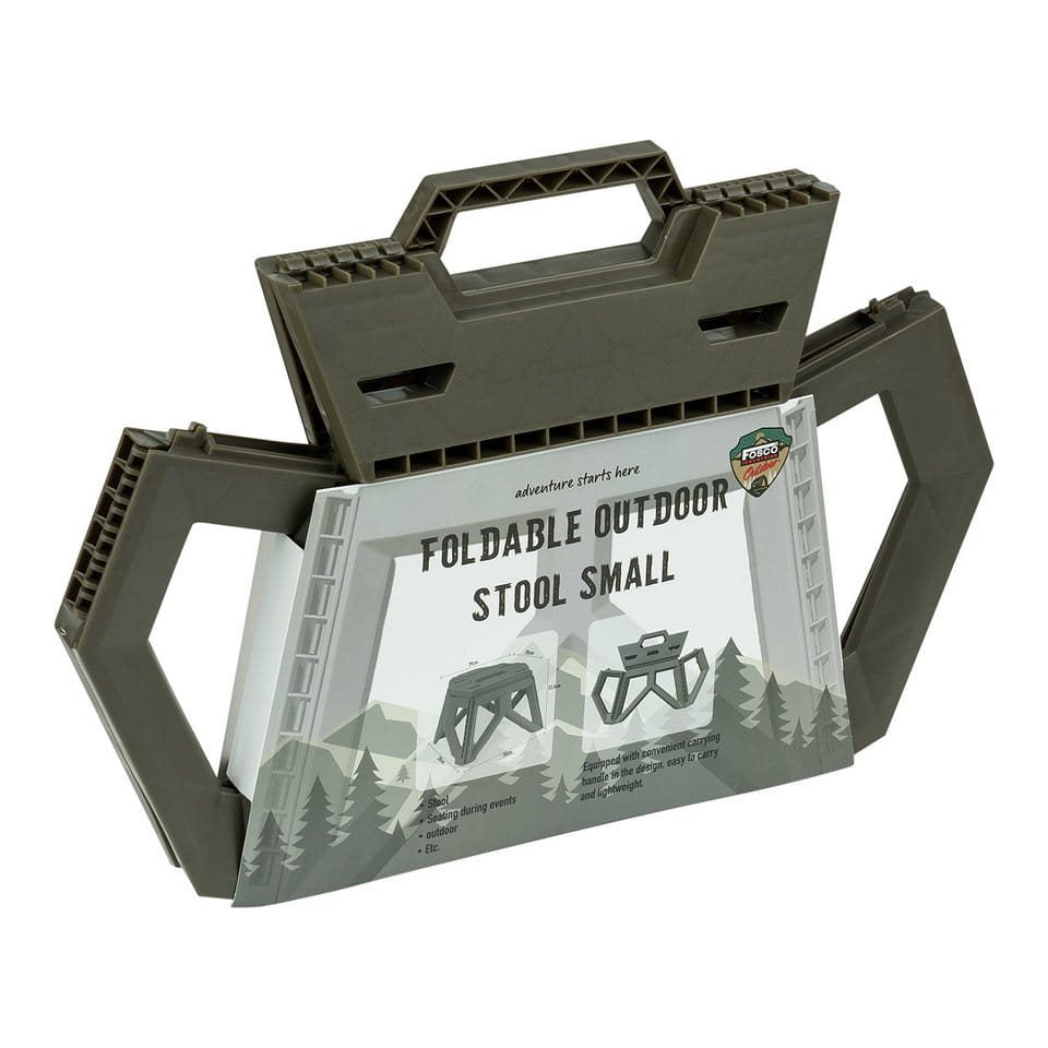 Taburete plegable STOOL 24 cm, ligero y compacto para camping, pesca y exteriores