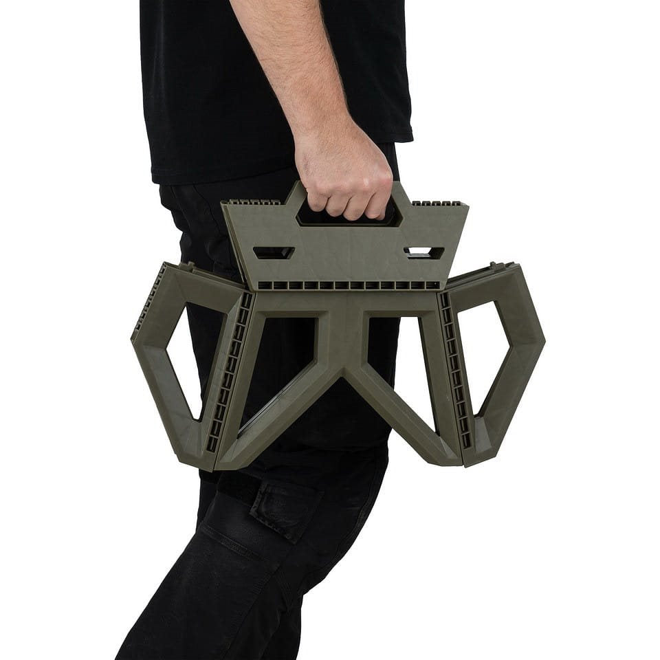 Taburete plegable STOOL 24 cm, ligero y compacto para camping, pesca y exteriores