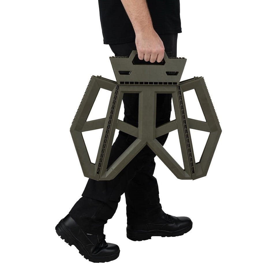 Taburete plegable grande 40 cm, ligero y compacto