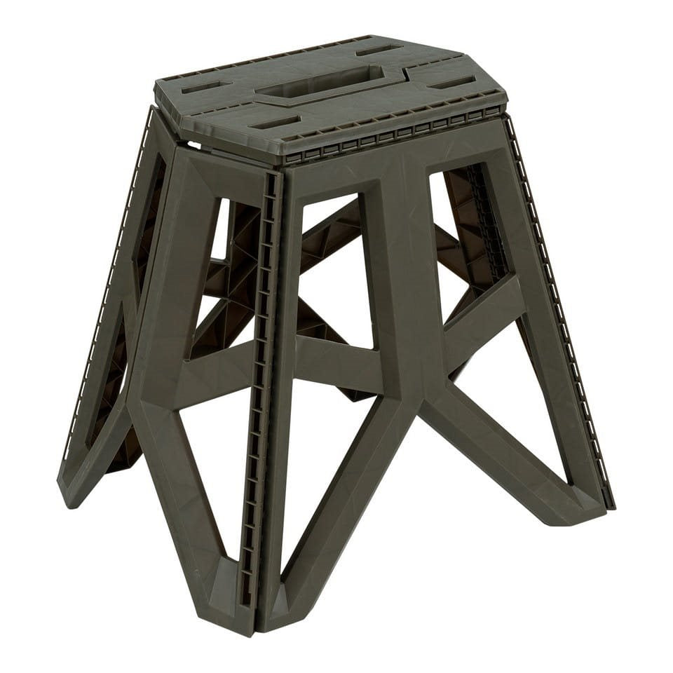 Taburete plegable grande 40 cm, ligero y compacto