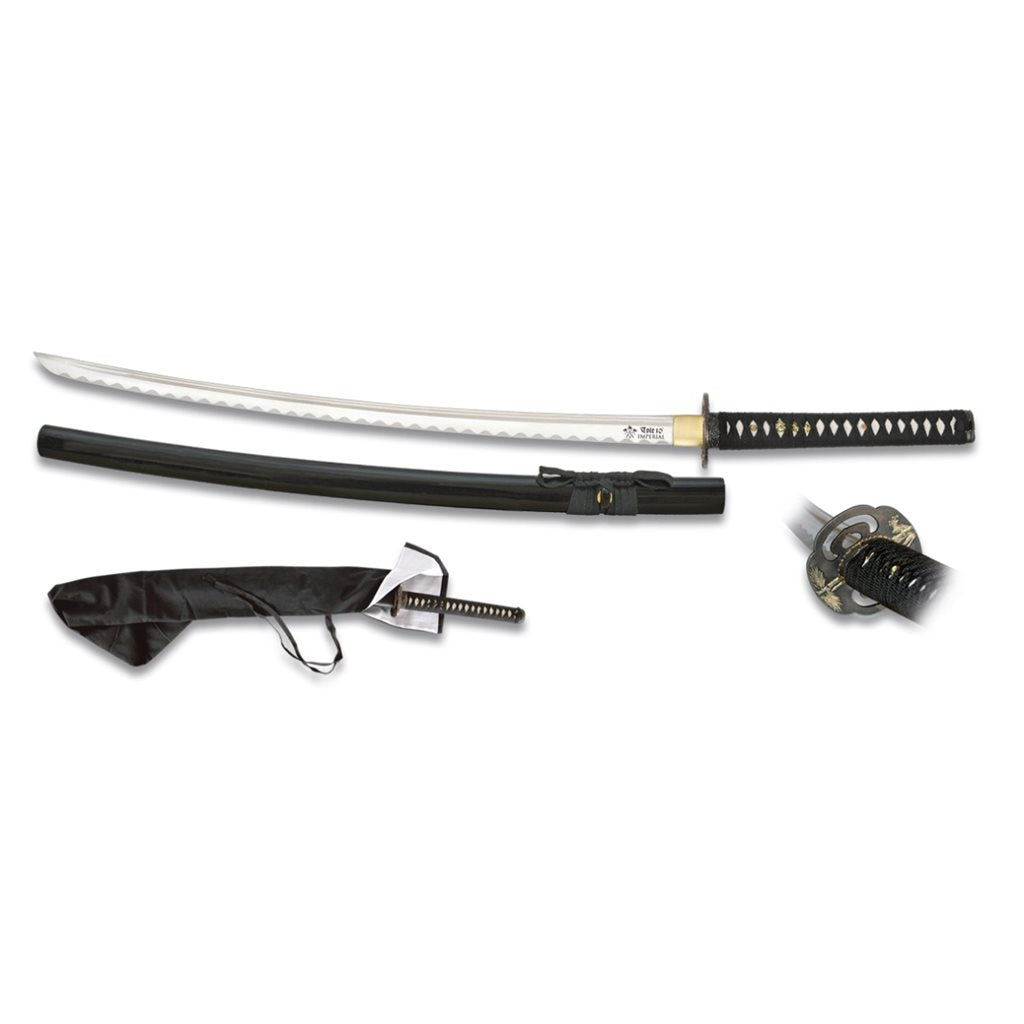 Katana con funda - hoja 72,5 cm, grosor 7,75 mm, mango 29,5 cm, longitud total 102 cm, peso aprox. 1 kg