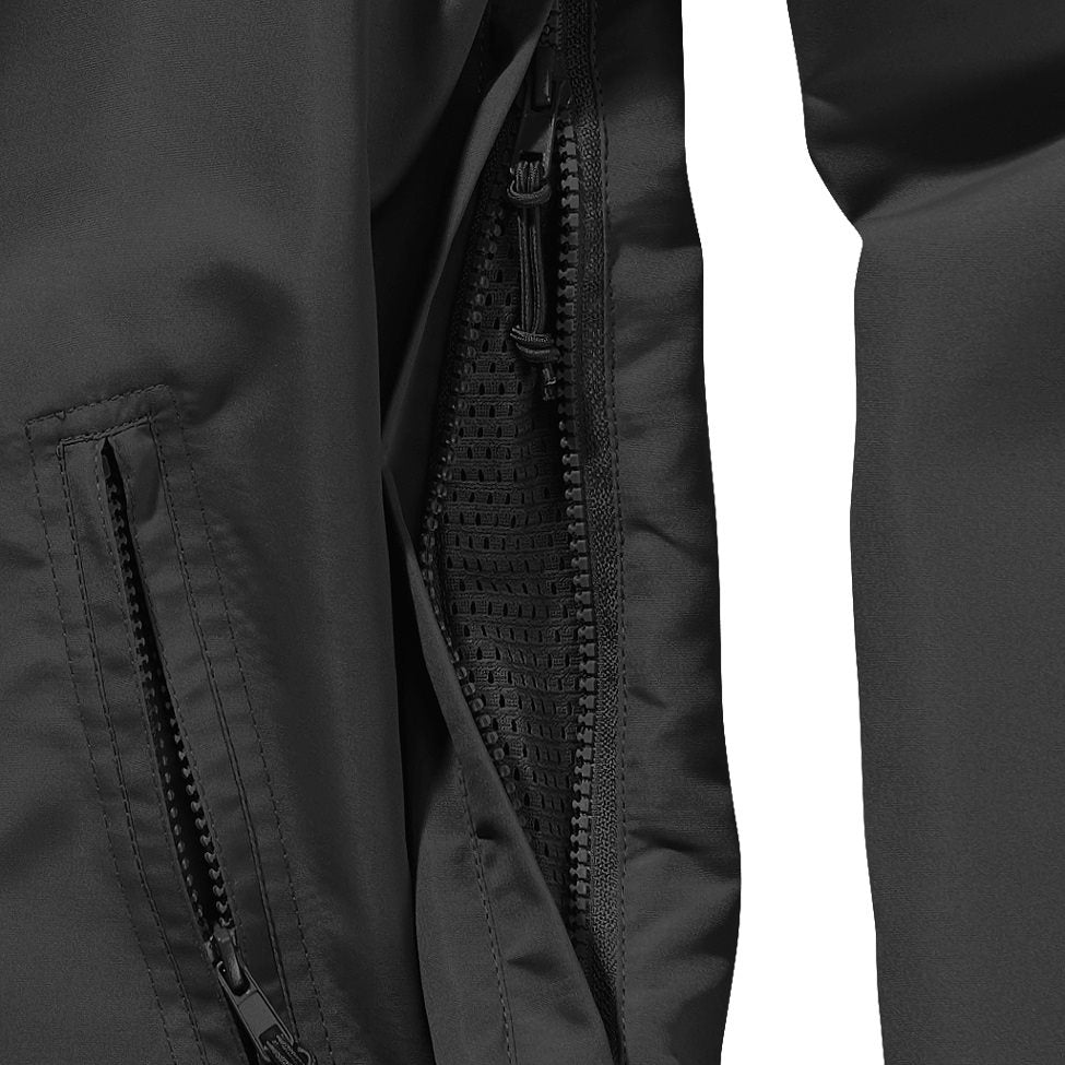 Cortavientos Summer Windbreaker negro, tejido ligero y transpirable con forro de malla