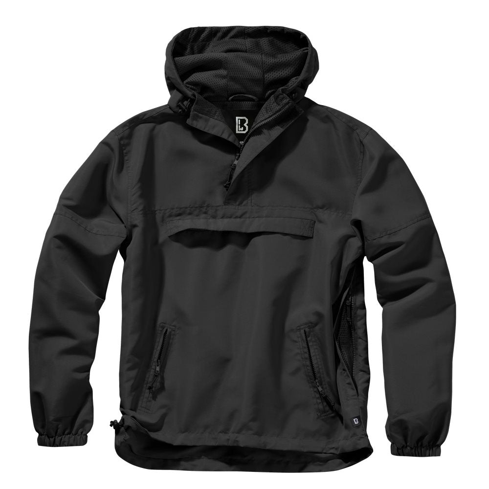 Cortavientos Summer Windbreaker negro, tejido ligero y transpirable con forro de malla