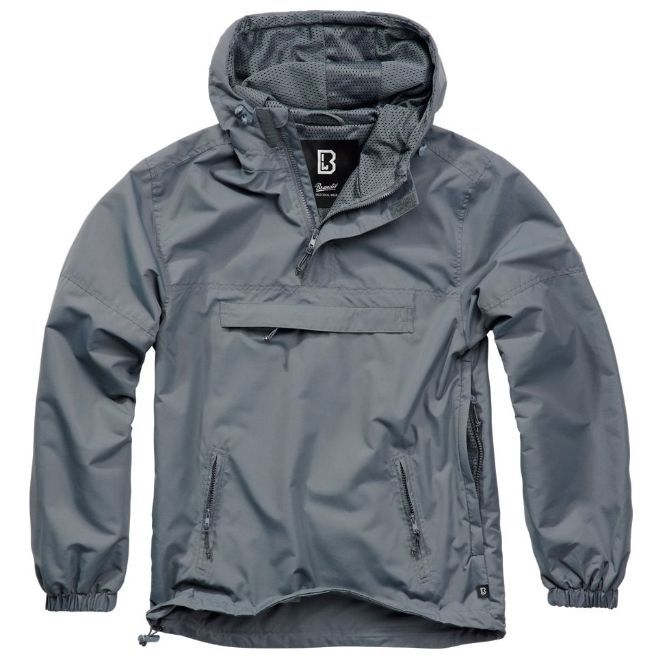 Chaqueta cortavientos Summer Windbreaker gris, ligera y transpirable