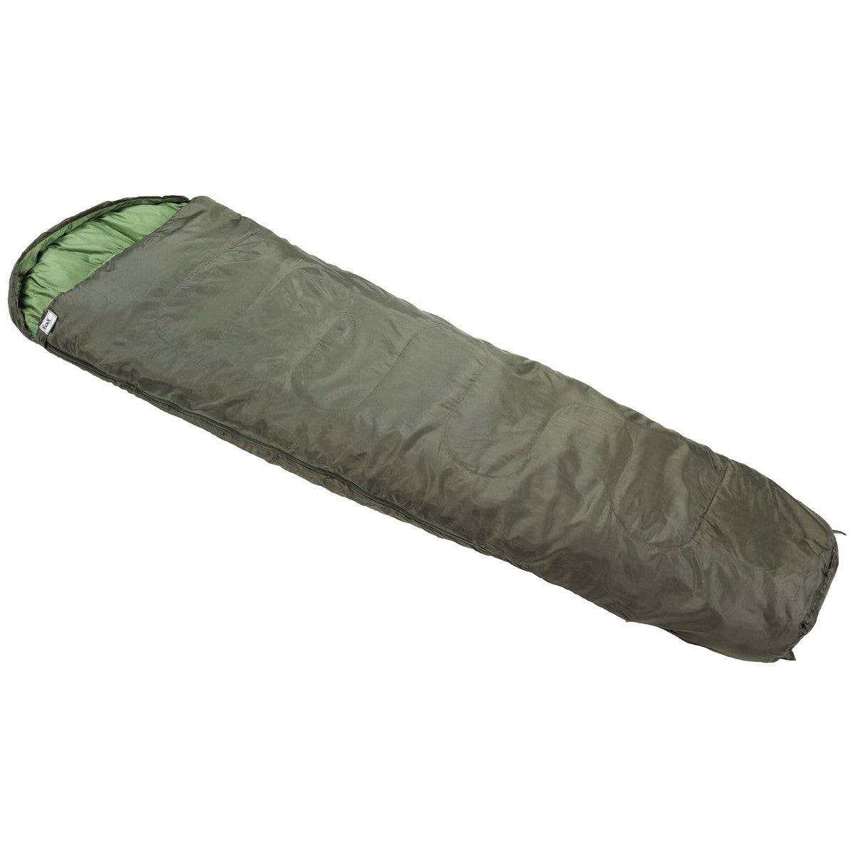 Saco de dormir momia doble capa verde, imagen del producto
