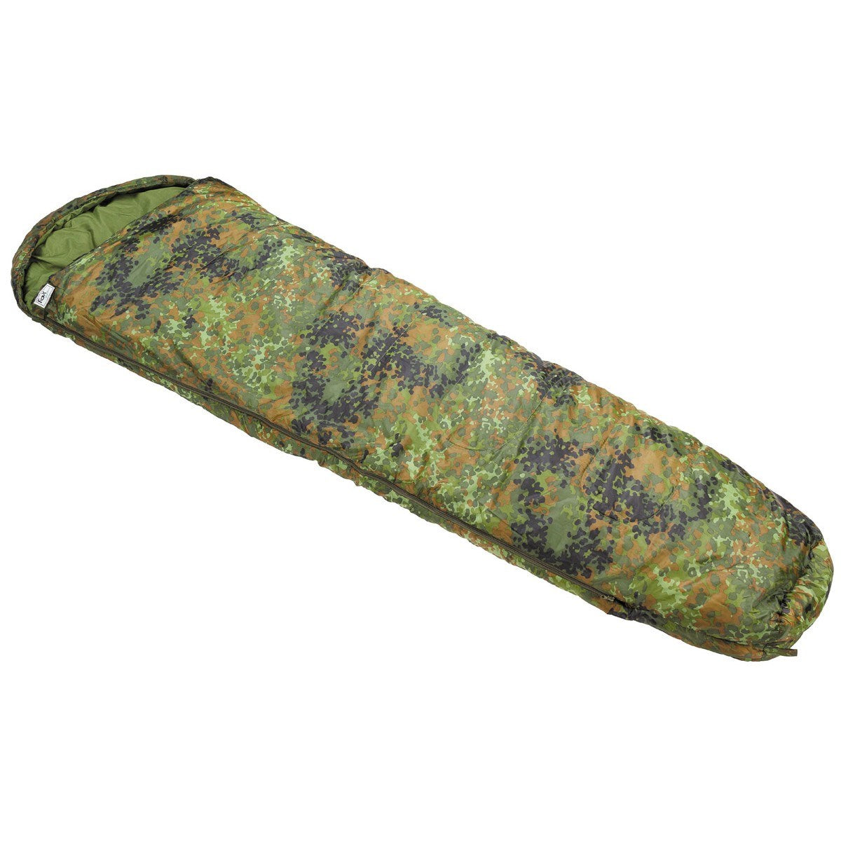 Saco de dormir momia camuflaje Flecktarn 220x50x70 cm