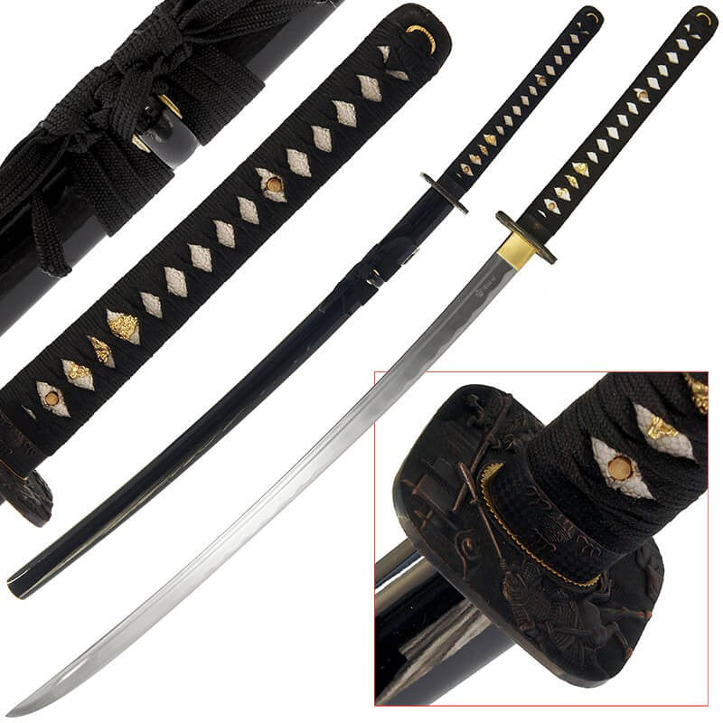 Katana SET - espada tipo katana hoja 69 cm con accesorios
