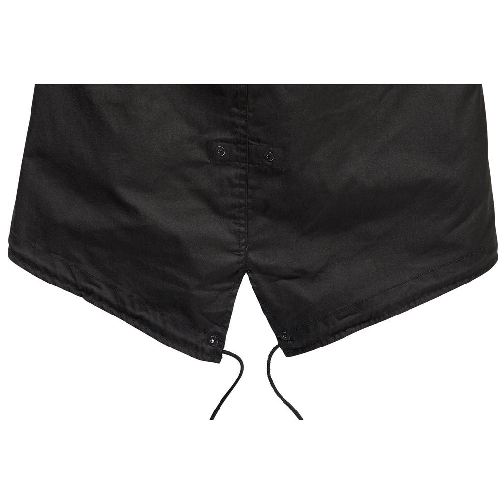 Parka US M51 Fishtail negra con forro desmontable y abertura trasera