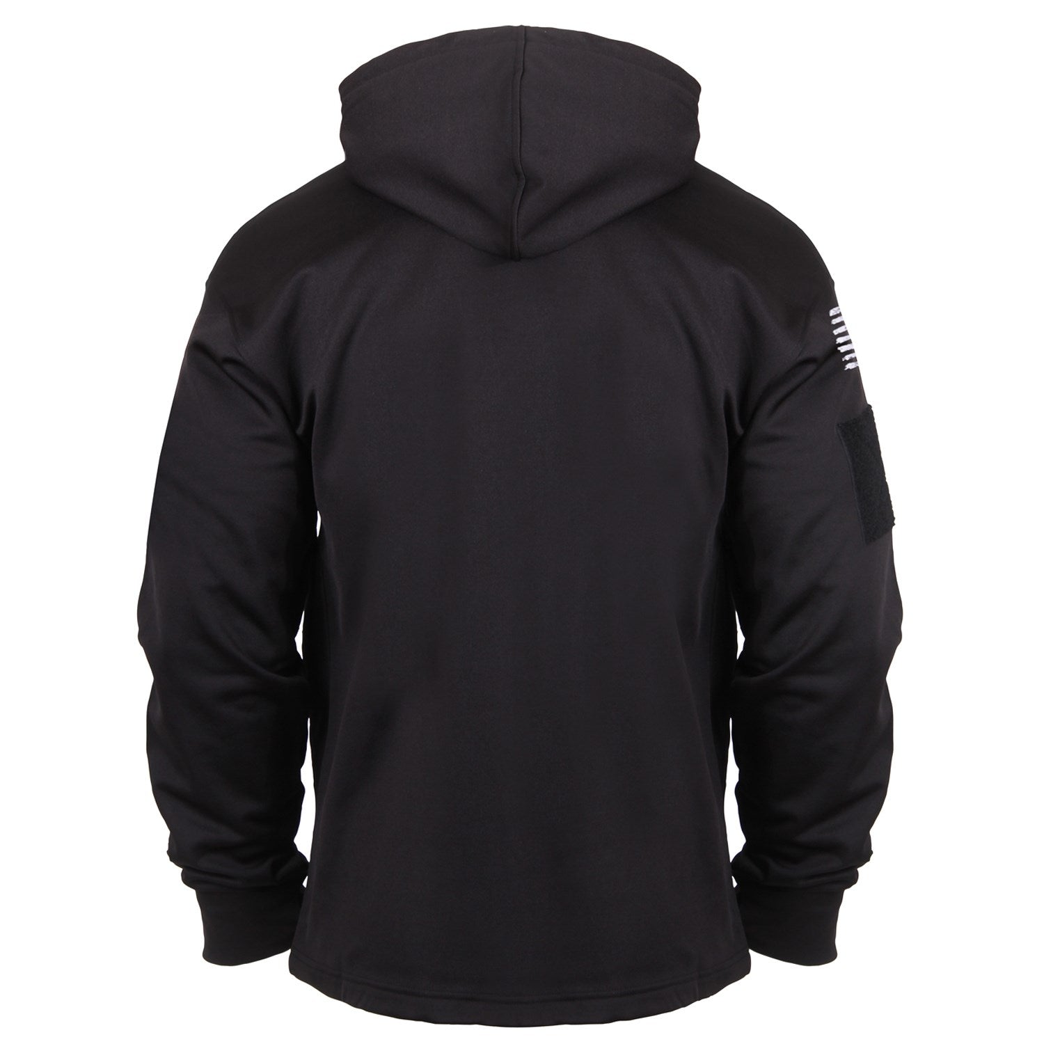 Sudadera negra CONCEALED CARRY con capucha, bolsillo frontal y bolsillo en manga con velcro