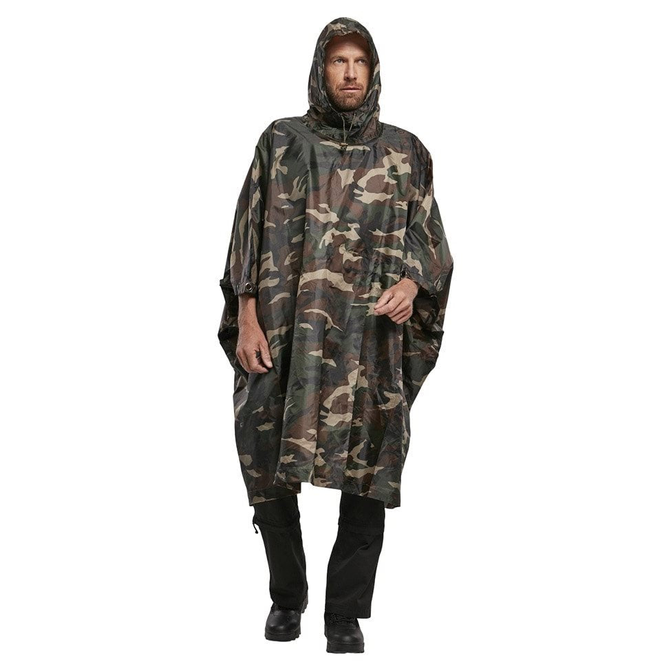 Poncho rip-stop WOODLAND con funda