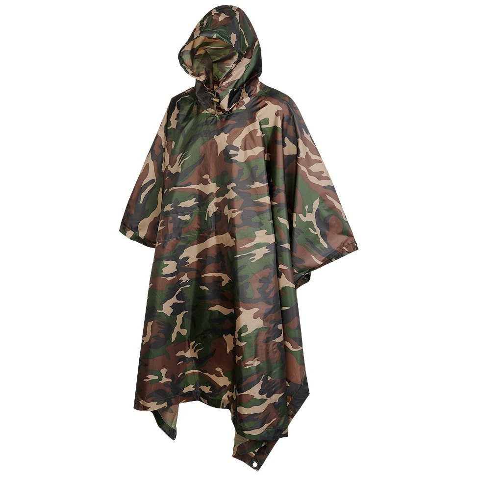 Poncho rip-stop WOODLAND con funda