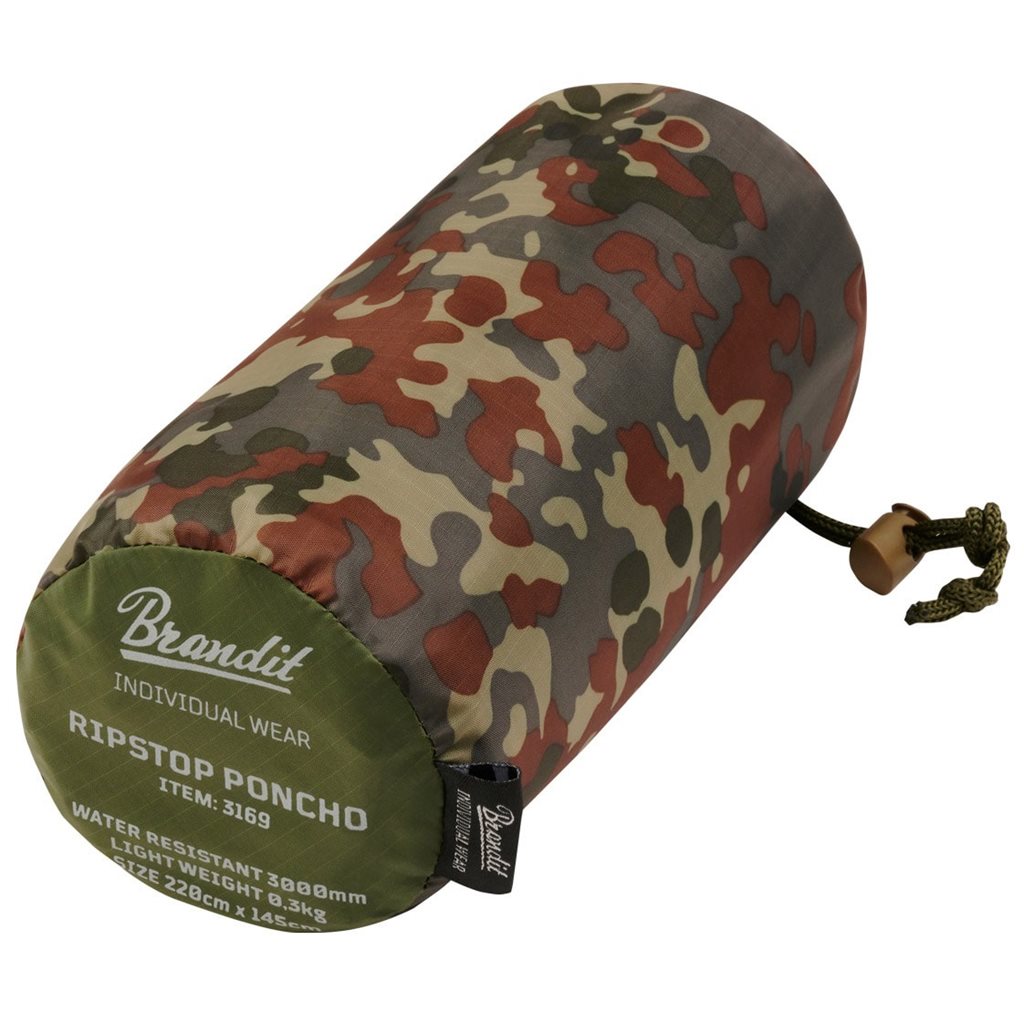 Poncho rip-stop WOODLAND con funda