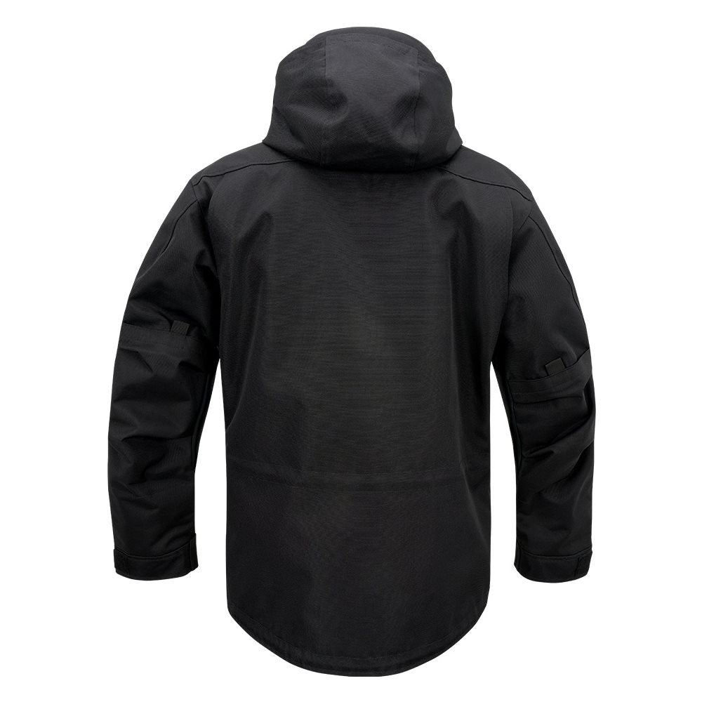 Chaqueta táctica Performance negra de BRANDIT, 900D poliéster y 500D Cordura, con bolsillos y cierre central