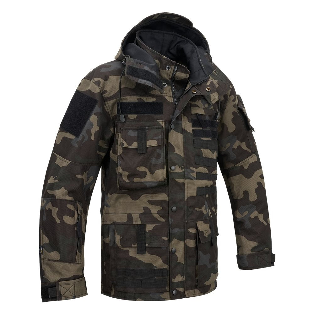 Chaqueta PERFORMANCE BRANDIT en tejido 900D/500D mostrando bolsillos y cierre central