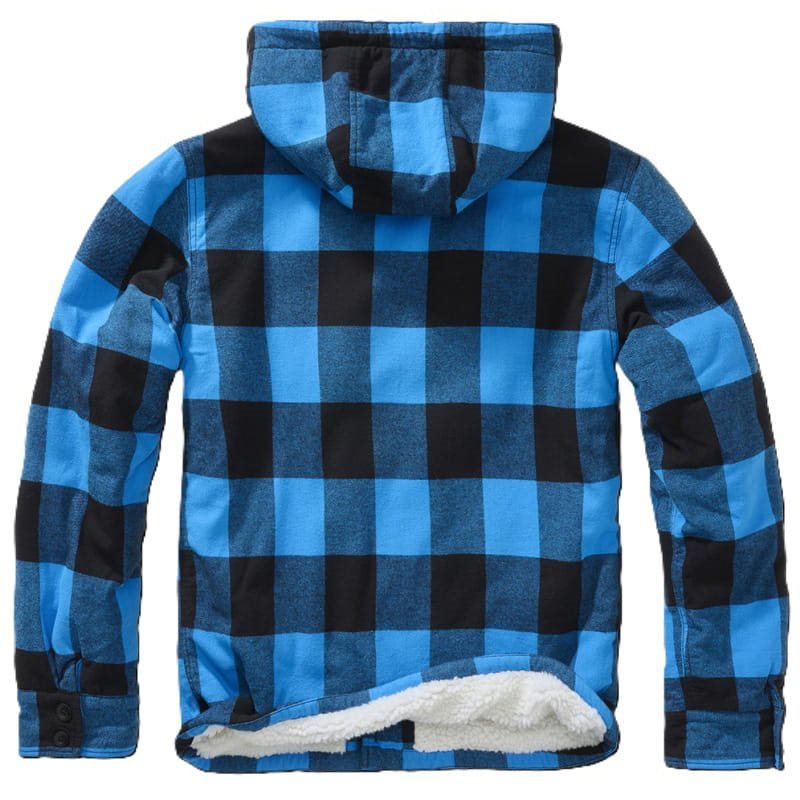 Chaqueta LUMBER negro/azul con capucha y forro de piel
