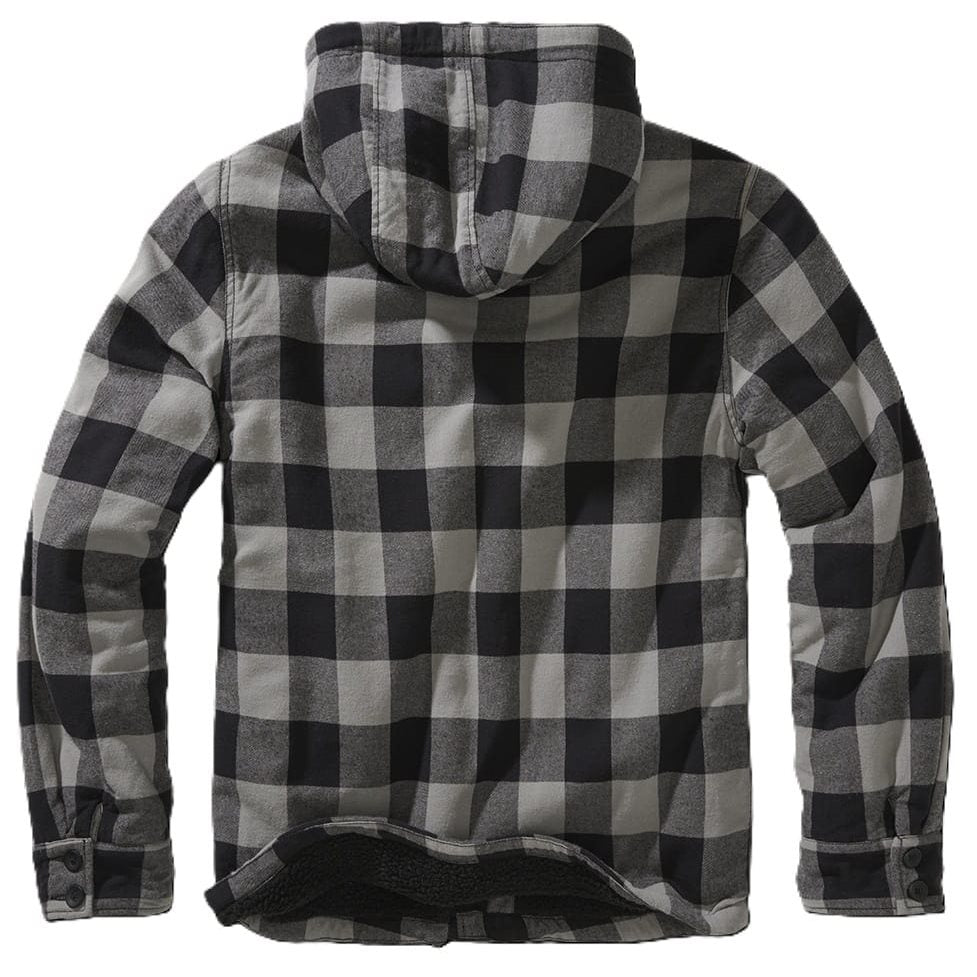 Chaqueta LUMBER con forro de pelo y capucha, gris y negra